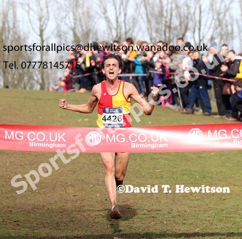 Richard Goodman (Middlesex) wins the senior mens Inter Counties Cross Country, Cofton Park, Birmingham. Photo: David T. Hewitson/Sports for All Pics